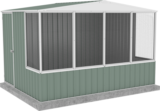 Absco Chicken Coop 3.00mW x 2.22mD x 2.06mH _ Pale Eucalypt