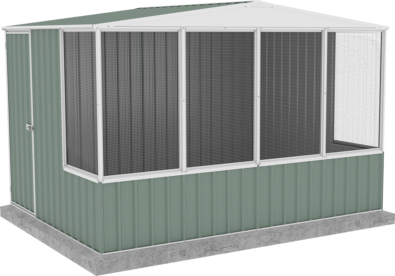 Absco Chicken Coop 3.00mW x 2.22mD x 2.06mH _ Pale Eucalypt