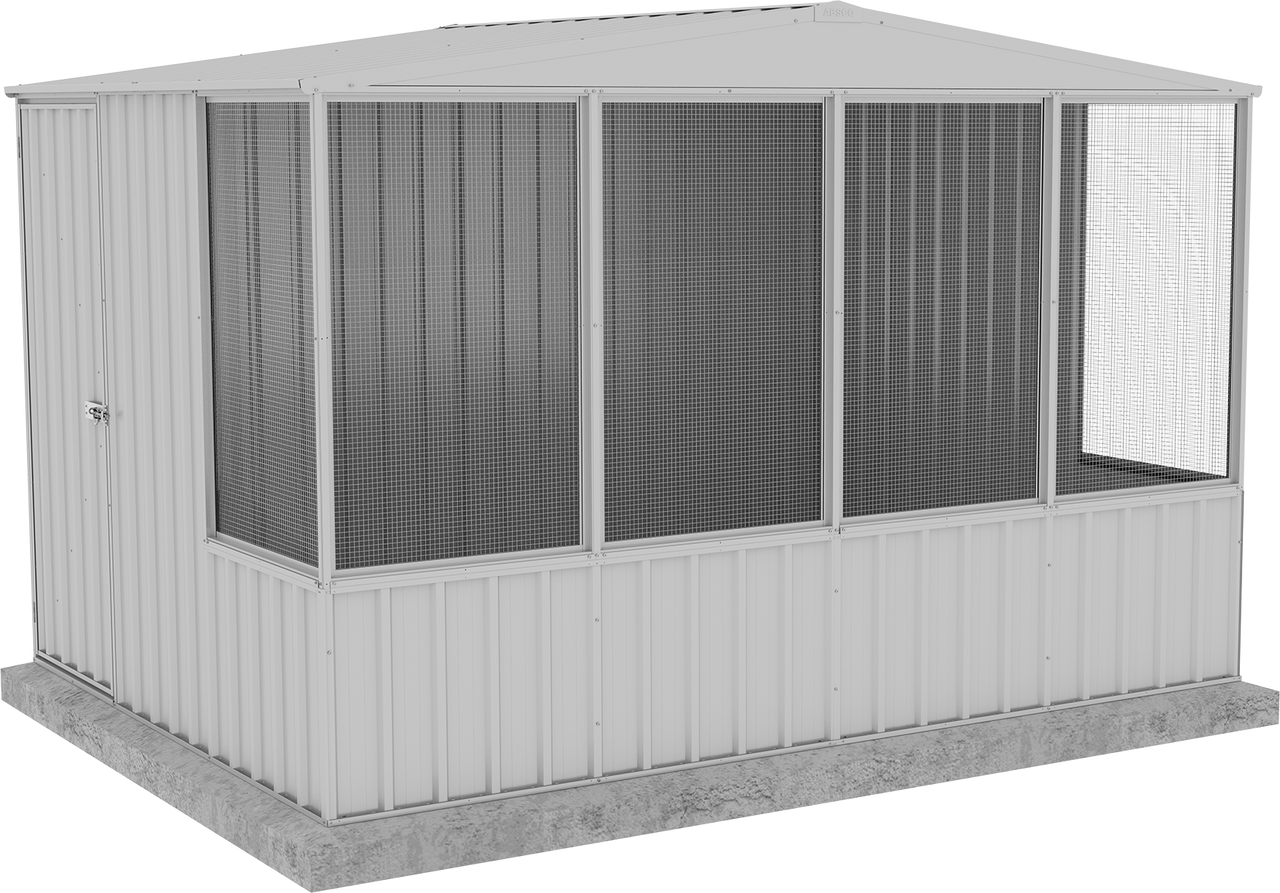 Absco Chicken Coop 3.00mW x 2.22mD x 2.06mH Zincalume - Shed City