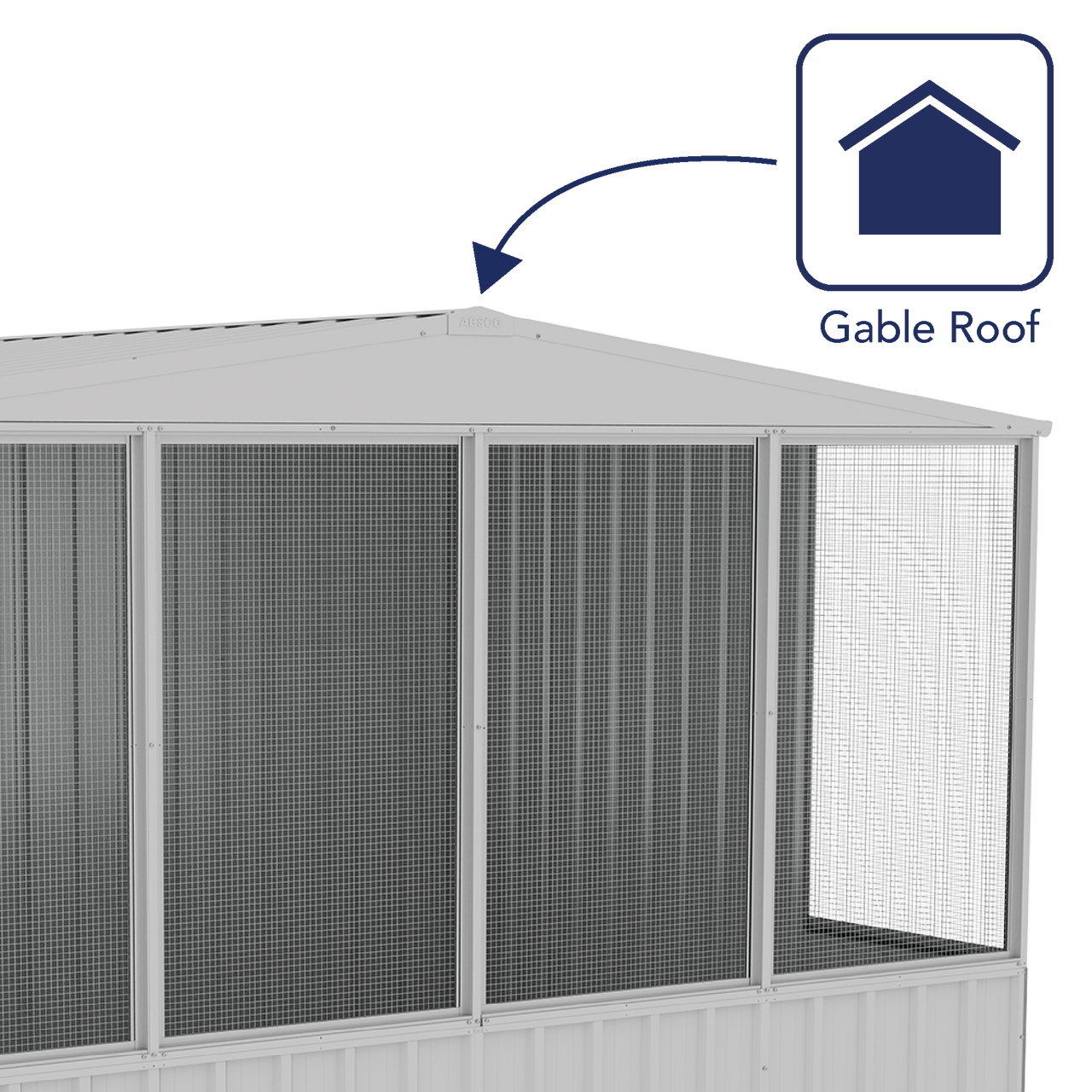 Absco Chicken Coop 3.00mW x 2.22mD x 2.06mH Zincalume - Shed City