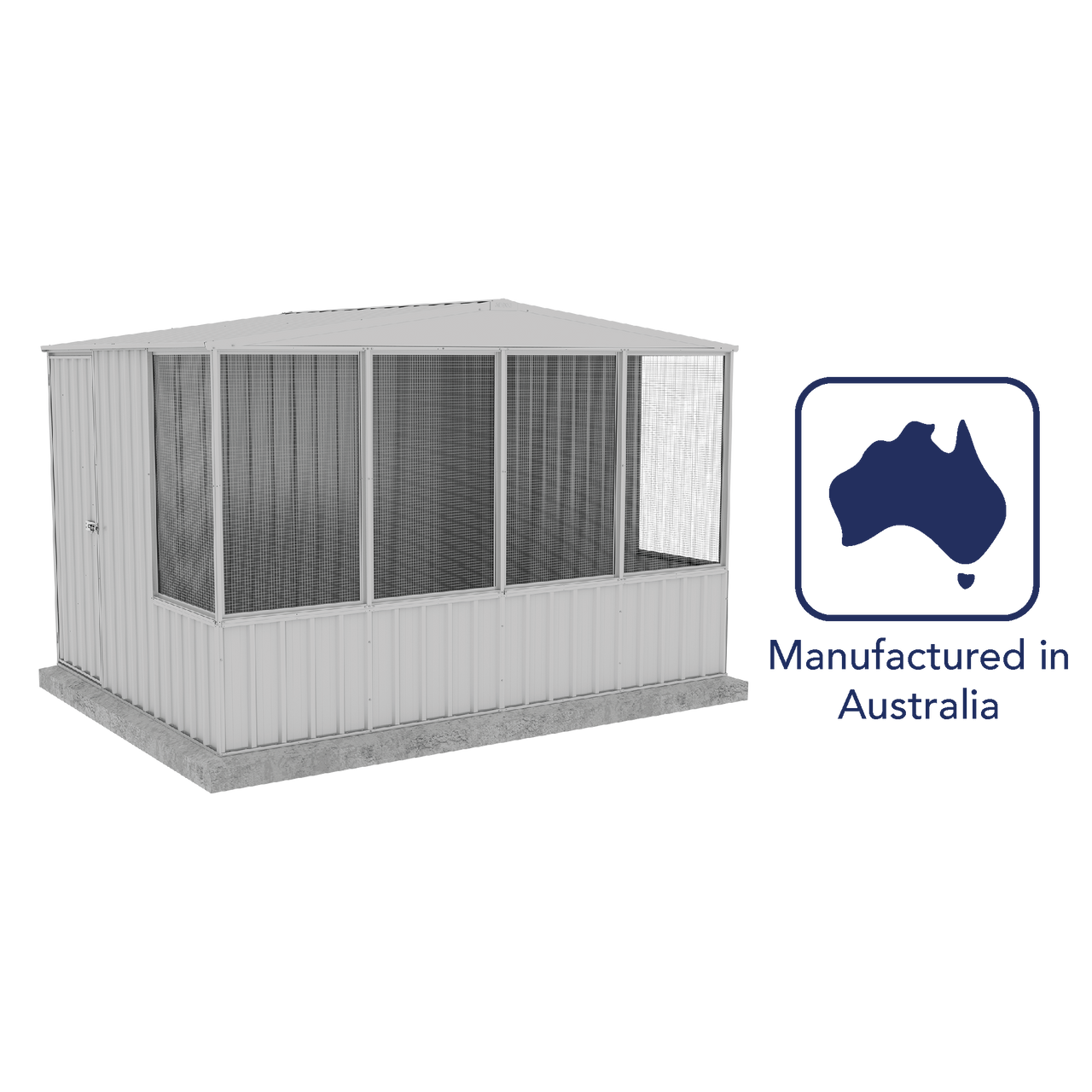 Absco Chicken Coop 3.00mW x 2.22mD x 2.06mH Zincalume - Shed City