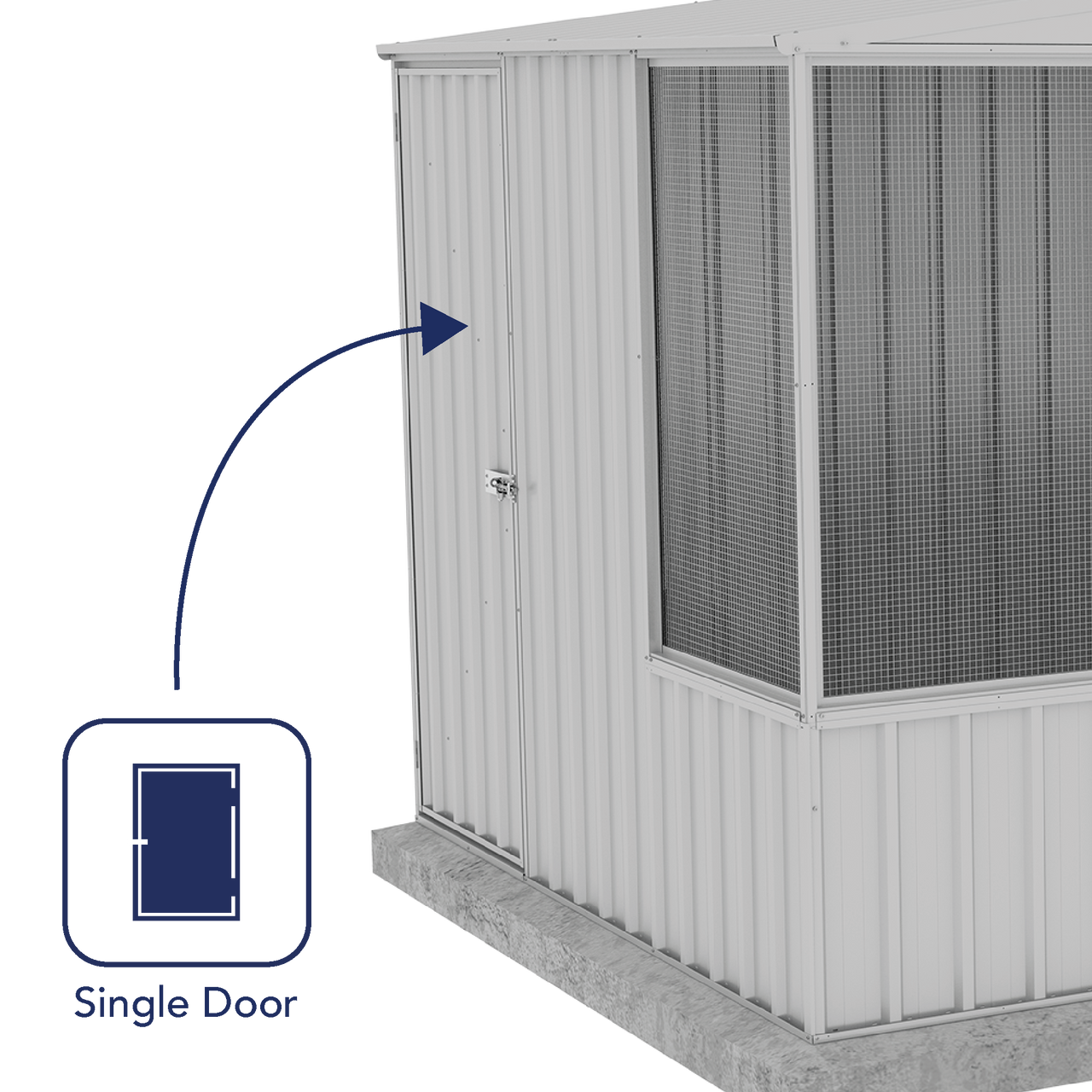 Absco Chicken Coop 3.00mW x 2.22mD x 2.06mH Zincalume