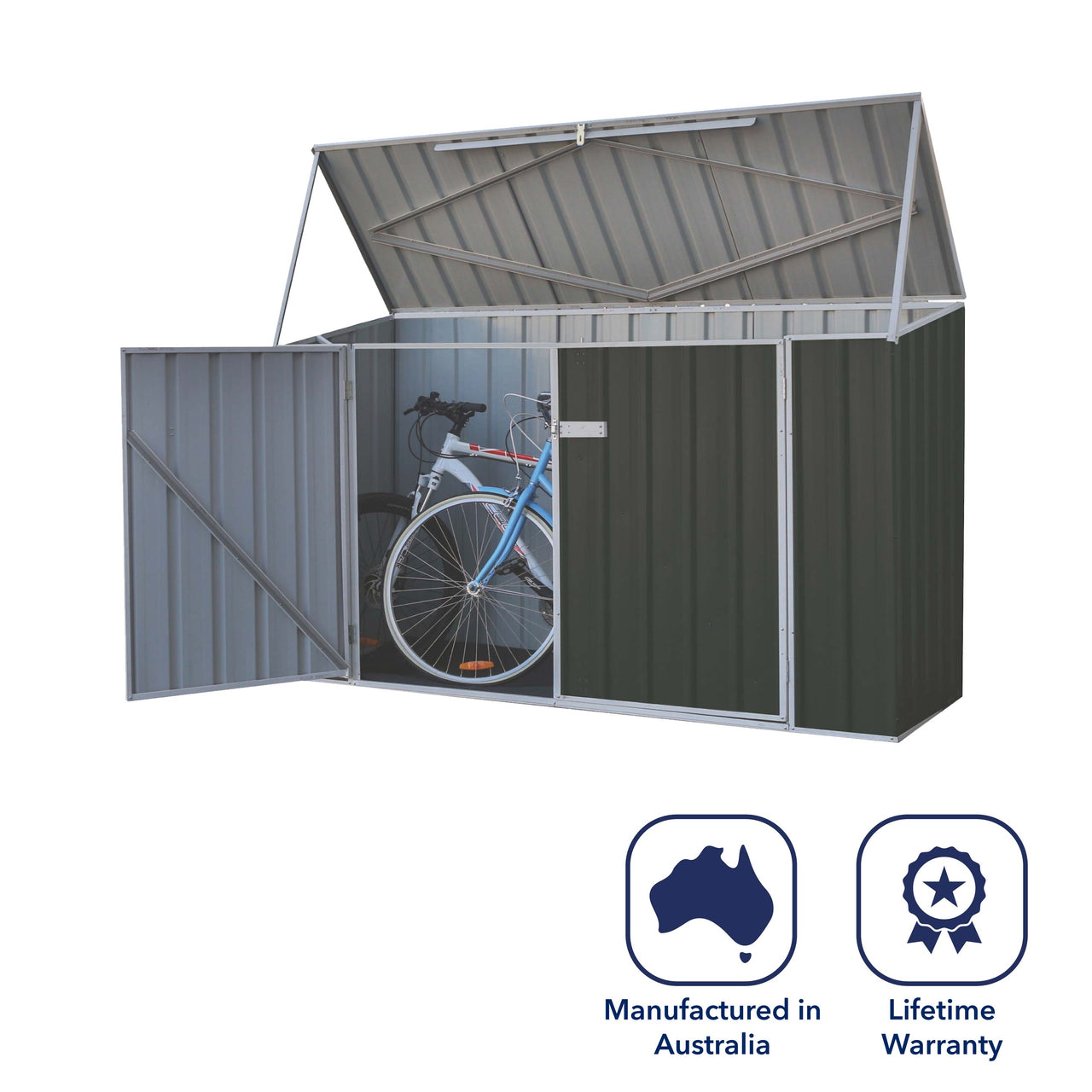 Absco Bike Shed 2.26x.78 | Monument - Shed City