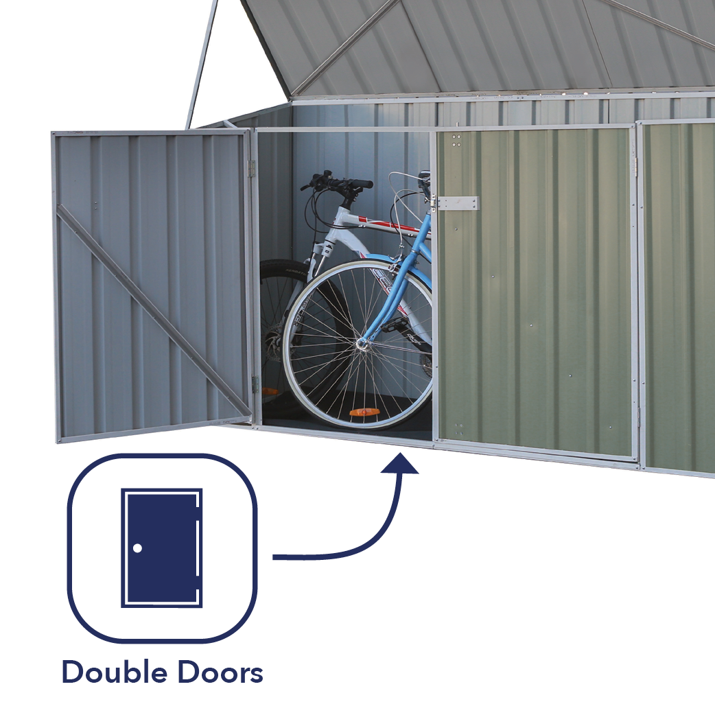 Absco Bike Shed 2.26x.78 | Pale Eucalypt - Shed City