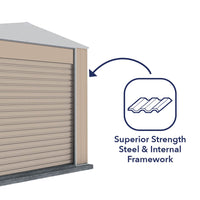 Thumbnail for Absco 3.00mW x 2.26mD x 2.30mH Bush Ranger Garage with Roller Shutter Door - Classic Cream