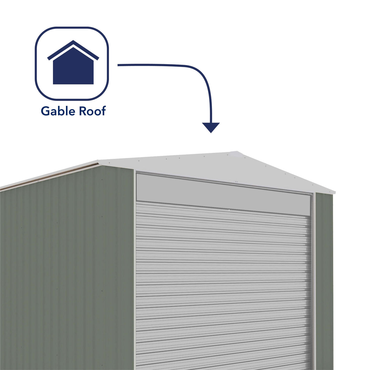 Absco 3.00mW x 2.26mD x 2.30mH Bush Ranger Garage with Roller Shutter Door - Pale Eucalypt - Shed City