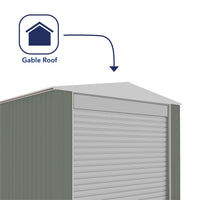 Thumbnail for Absco 3.00mW x 2.26mD x 2.30mH Bush Ranger Garage with Roller Shutter Door - Pale Eucalypt - Shed City