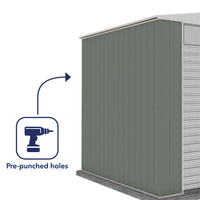 Thumbnail for Absco 3.00mW x 2.26mD x 2.30mH Bush Ranger Garage with Roller Shutter Door - Pale Eucalypt - Shed City