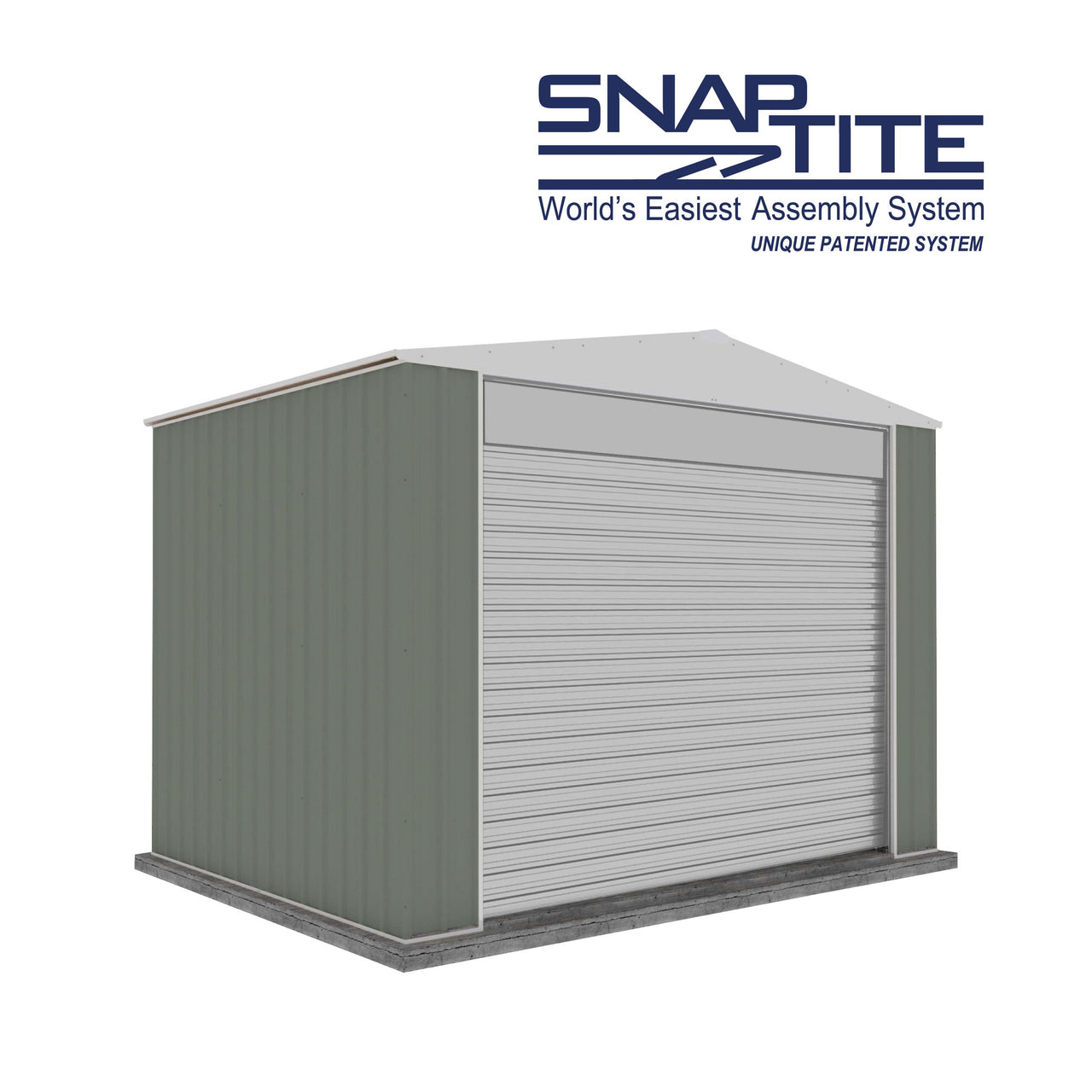 Absco 3.00mW x 2.26mD x 2.30mH Bush Ranger Garage with Roller Shutter Door - Pale Eucalypt