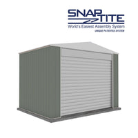 Thumbnail for Absco 3.00mW x 2.26mD x 2.30mH Bush Ranger Garage with Roller Shutter Door - Pale Eucalypt