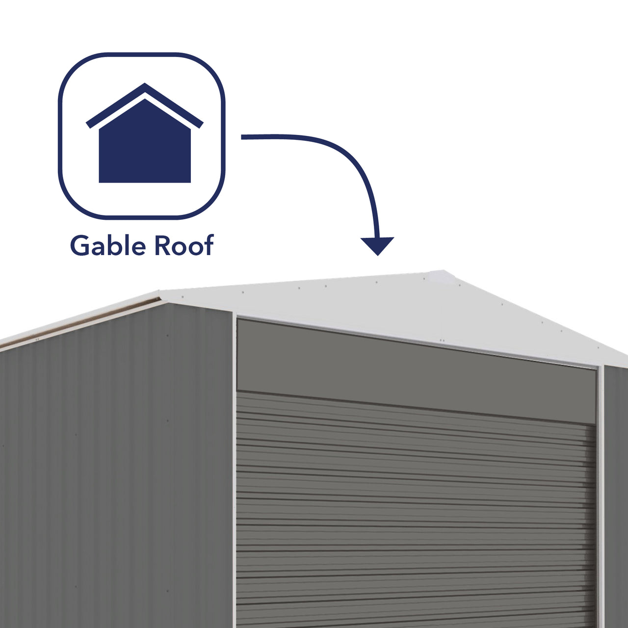 Absco 3.00mW x 2.26mD x 2.30mH Bush Ranger Garage with Roller Shutter Door - Woodland Grey - Shed City