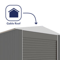 Thumbnail for Absco 3.00mW x 2.26mD x 2.30mH Bush Ranger Garage with Roller Shutter Door - Woodland Grey - Shed City