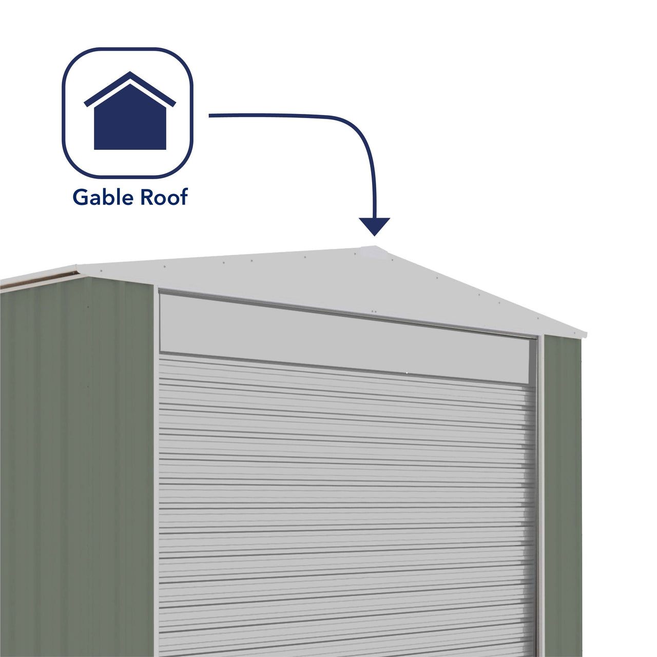 Absco 3.00mW x 3.00mD x 2.30mH Bush Ranger Garage with Roller Shutter Door - Pale Eucalypt - Shed City