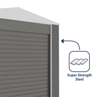 Thumbnail for Absco 3.00mW x 3.00mD x 2.30mH Bush Ranger Garage with Roller Shutter Door - Woodland Grey