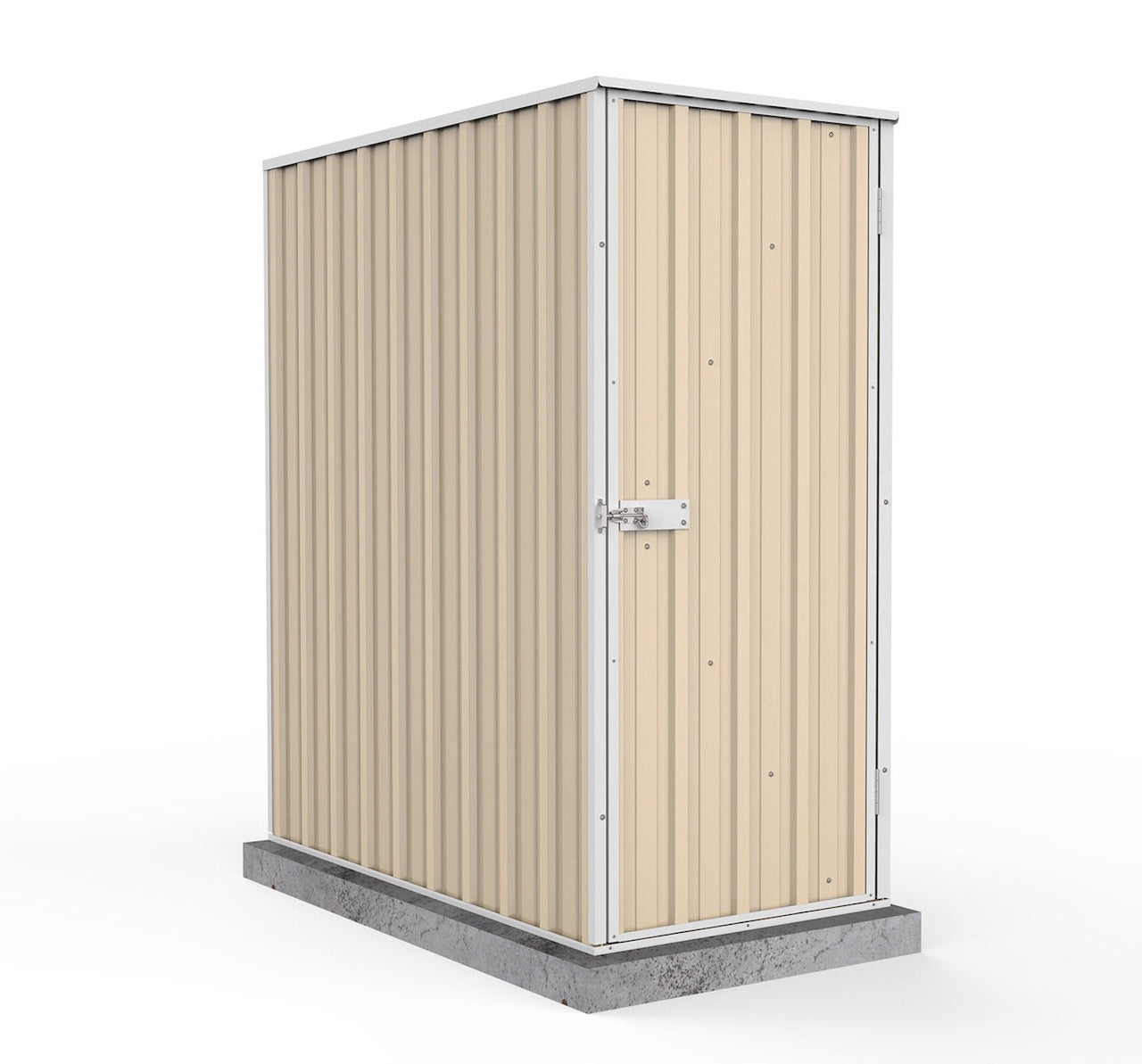 Absco 0.78mW x 1.52mD x 1.80mH Ezi Storage Garden Shed - Classic Cream