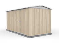 Thumbnail for Absco 4.48mW x 2.26mD x 2.30mH Double Door Highlander Garden Shed - Classic Cream - Shed City