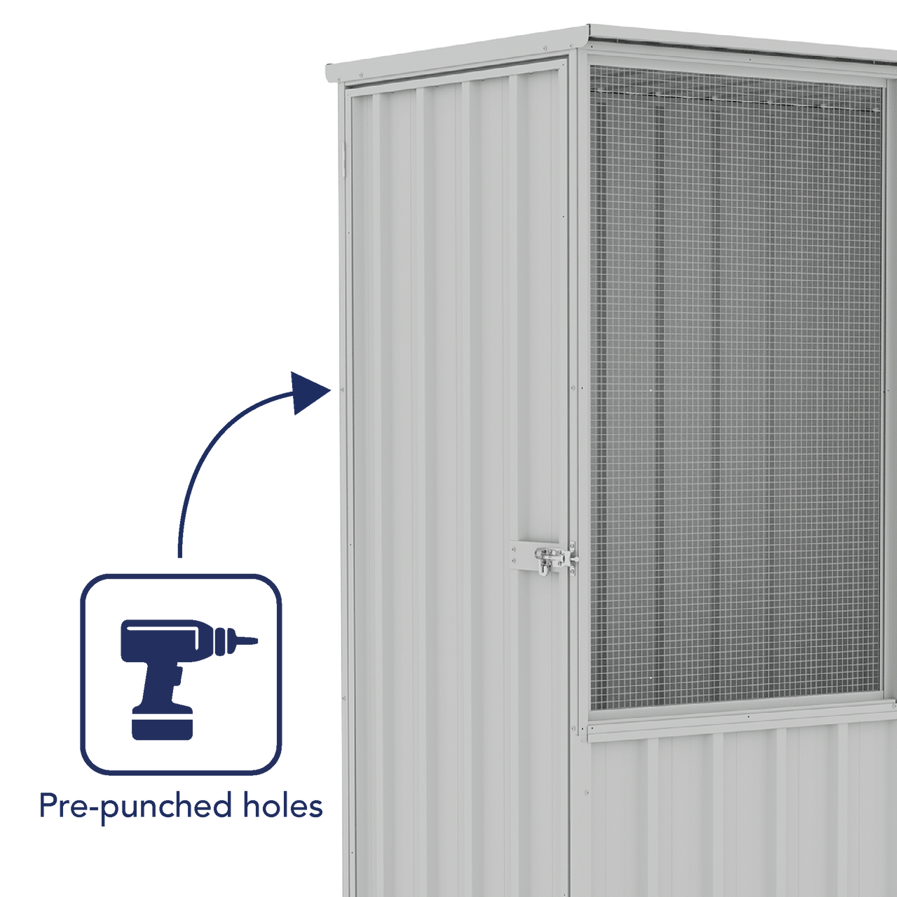 Absco Chicken Coop 1.52mW x 0.78mD x 1.80mH Zincalume