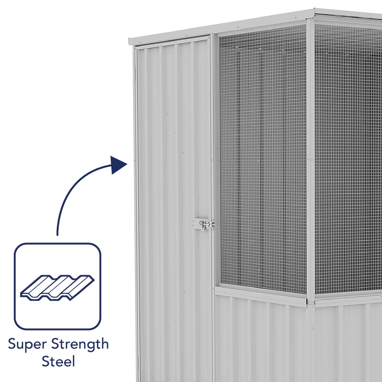 Absco Chicken Coop 1.52mW x 1.52mD x 1.80mH Zincalume - Shed City