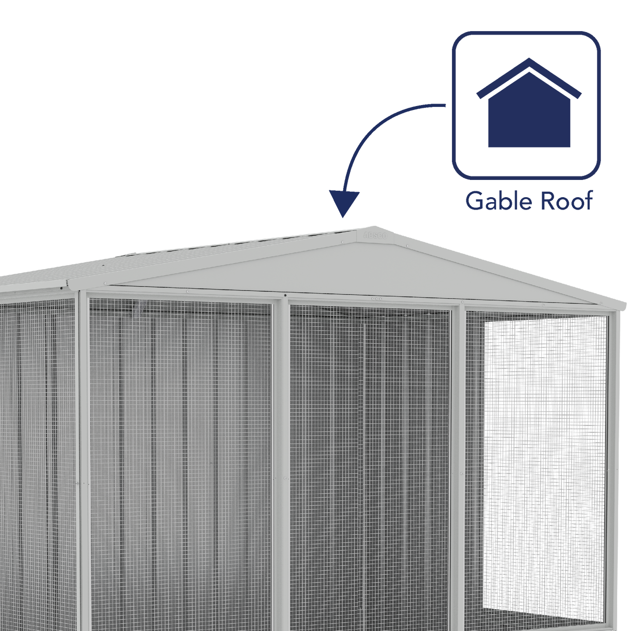 Absco Chicken Coop 2.26mW x 1.52mD x 2.00mH Zincalume - Shed City