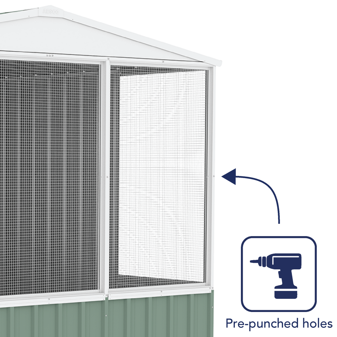 Absco Chicken Coop 2.26mW x 2.22mD x 2.00mH