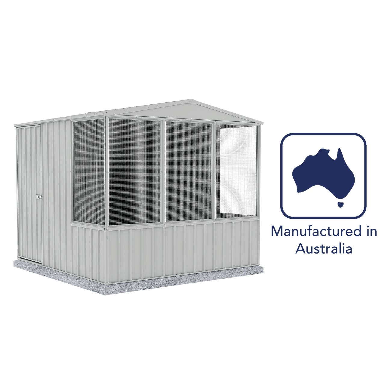 Absco Chicken Coop 2.26mW x 2.22mD x 2.00mH Zincalume - Shed City