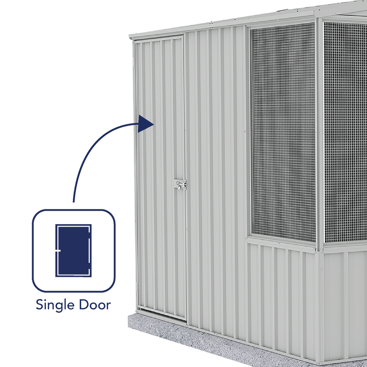 Absco Chicken Coop 2.26mW x 2.22mD x 2.00mH Zincalume