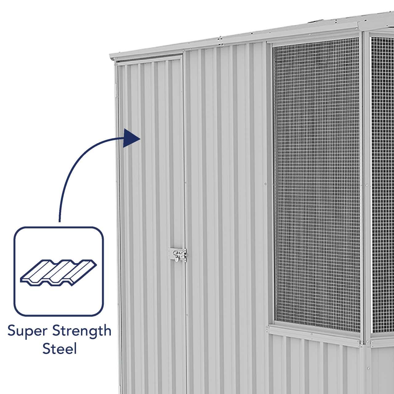 Absco Chicken Coop 2.26mW x 2.22mD x 2.00mH Zincalume - Shed City