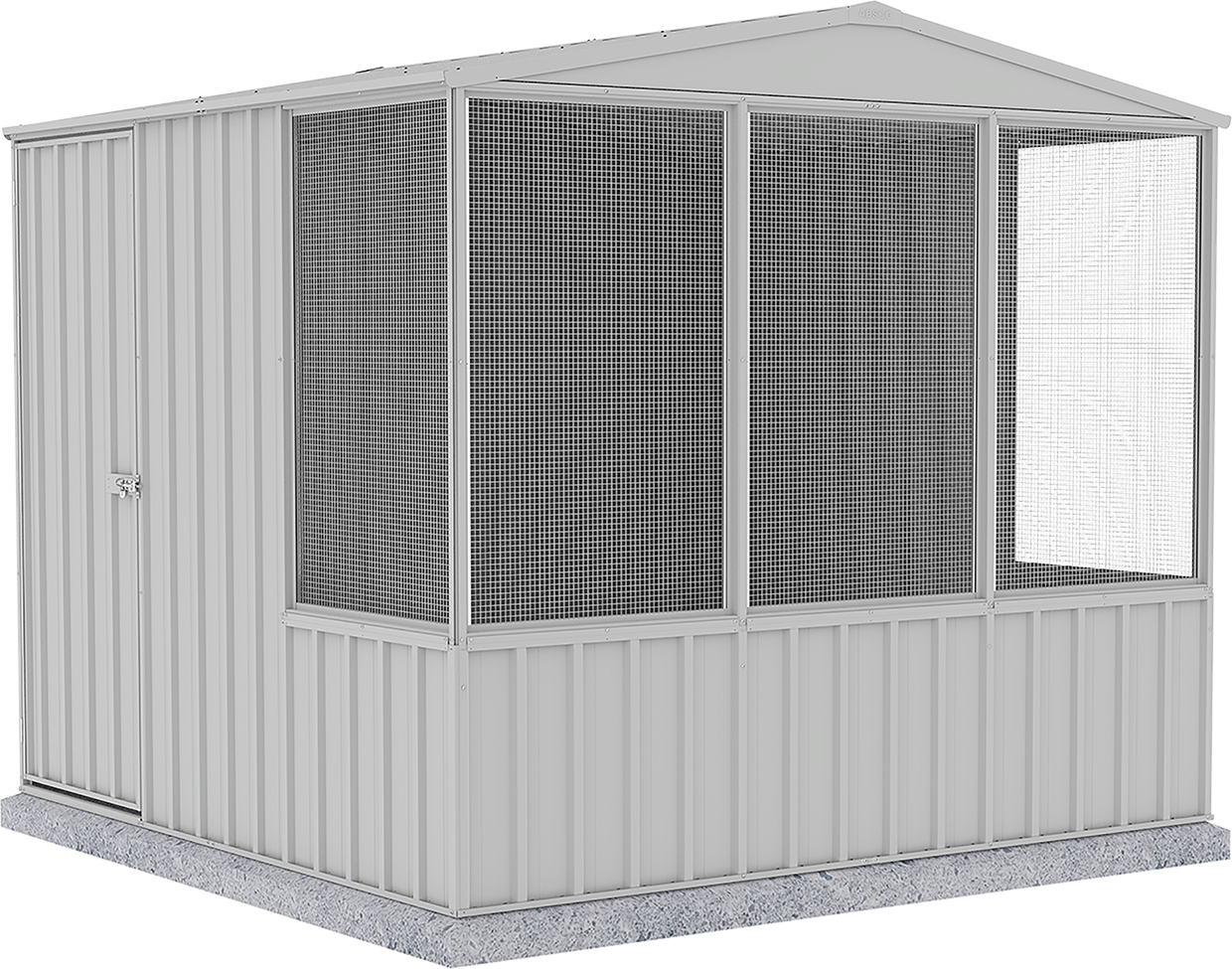 Absco Chicken Coop 2.26mW x 2.22mD x 2.00mH Zincalume - Shed City