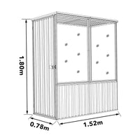 Thumbnail for Absco Chicken Coop 1.52mW x 0.78mD x 1.80mH Zincalume - Shed City