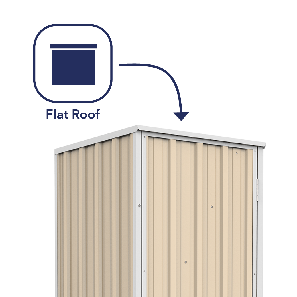 Absco 0.78mW x 0.78mD x 1.80mH Ezi Storage Garden Shed - Classic Cream