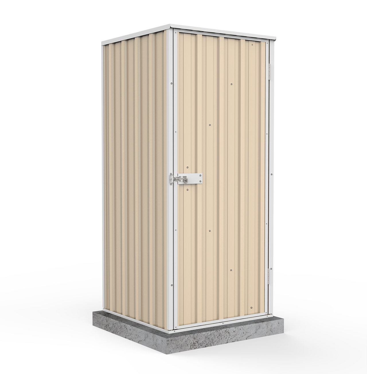 Absco 0.78mW x 0.78mD x 1.80mH Ezi Storage Garden Shed - Classic Cream - Shed City