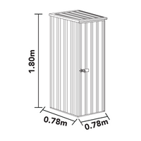 Thumbnail for Absco 0.78mW x 0.78mD x 1.80mH Ezi Storage Garden Shed - Classic Cream