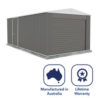 Thumbnail for Absco 3.00mW x 5.96mD x 2.30mH Highlander Garage with Roller Shutter Door - Woodland Grey