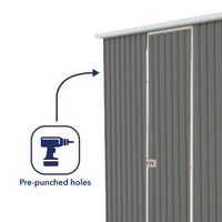 Thumbnail for Absco 3.00mW x 5.96mD x 2.30mH Highlander Garage with Roller Shutter Door - Woodland Grey