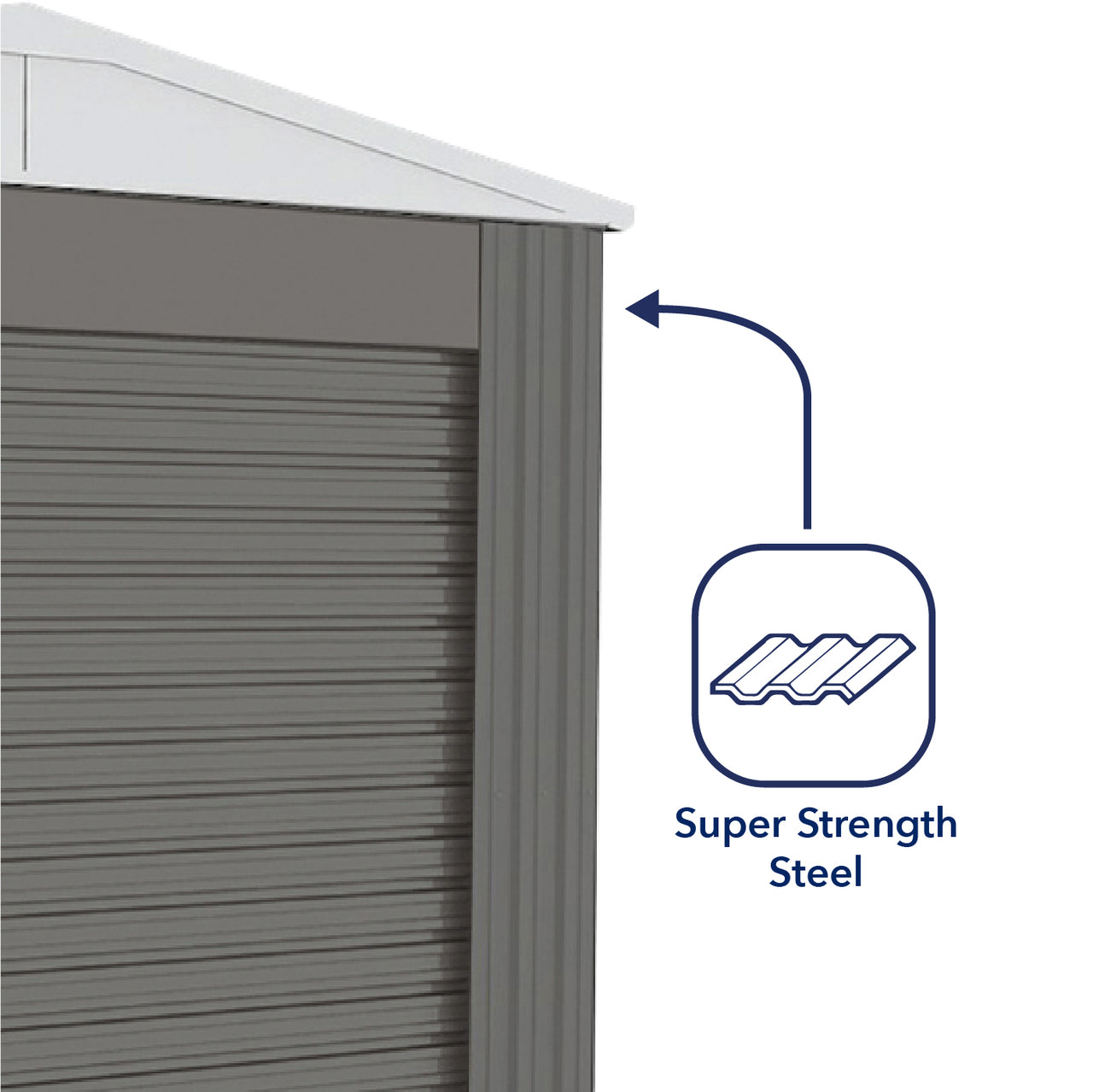 Absco 3.00mW x 5.96mD x 2.30mH Highlander Garage with Roller Shutter Door - Woodland Grey - Shed City