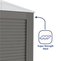 Thumbnail for Absco 3.00mW x 5.96mD x 2.30mH Highlander Garage with Roller Shutter Door - Woodland Grey - Shed City