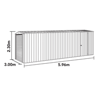 Thumbnail for Absco 3.00mW x 5.96mD x 2.30mH Highlander Garage with Roller Shutter Door - Woodland Grey