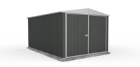 Thumbnail for Absco 3.00mW x 4.48mD x 2.30mH Double Door Highlander Garden Shed - Woodland Grey