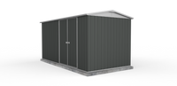 Thumbnail for Absco 4.48mW x 2.26mD x 2.30mH Double Door Highlander Garden Shed - Woodland Grey