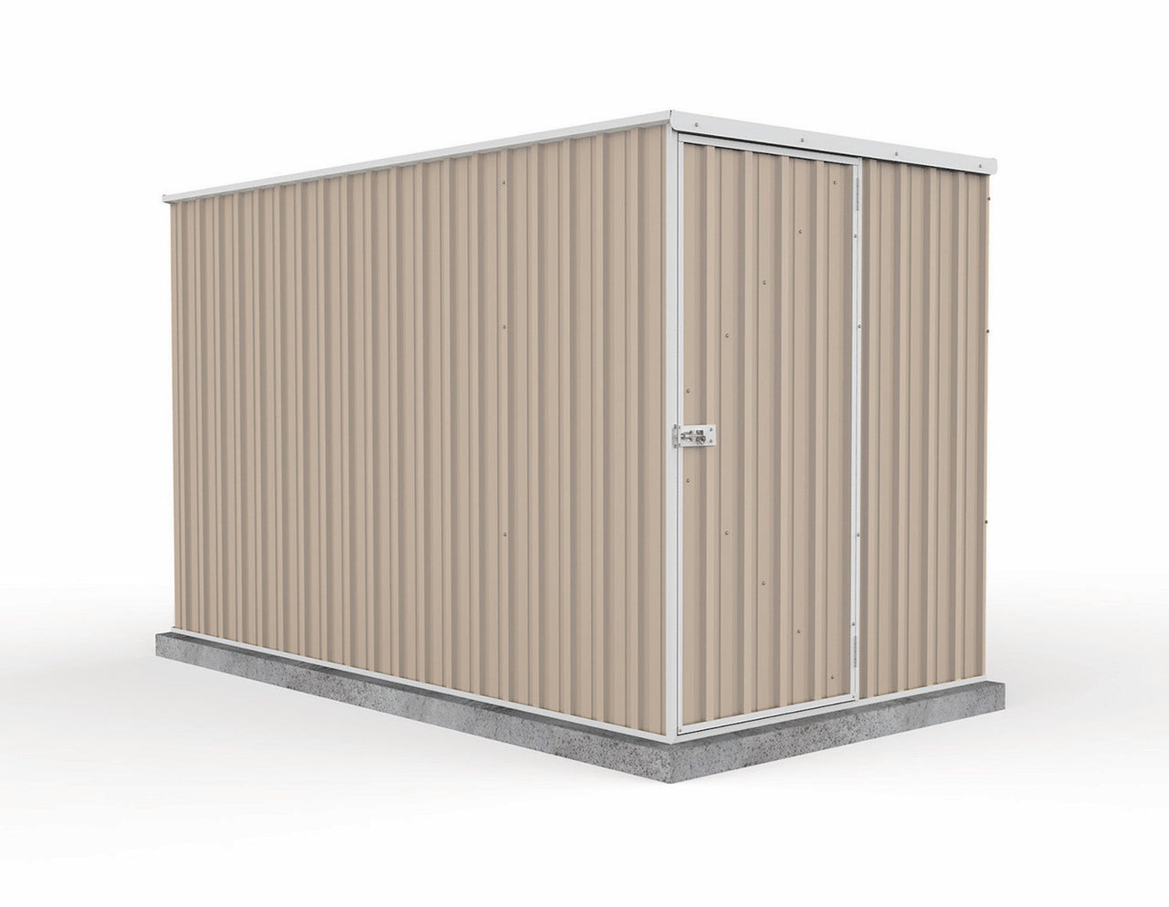 Absco 1.52mW x 3.00mD x 1.80mH Basic Garden Shed - Classic Cream - Shed City