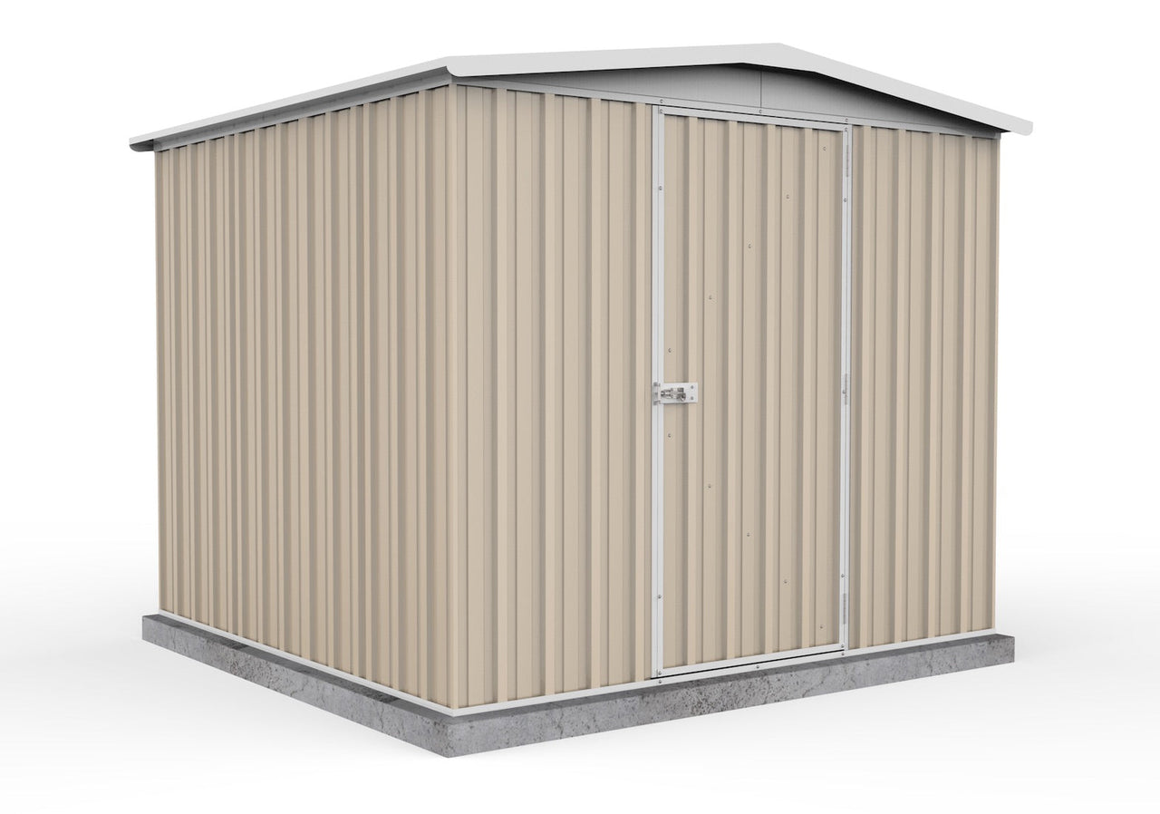 Absco 2.26mW x 2.18mD x 2.00mH Regent Single Door Garden Shed - Classic Cream