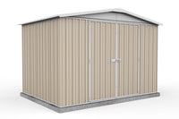 Thumbnail for Absco 3.00mW x 2.18mD x 2.06mH Regent Double Door Garden Shed - Classic Cream