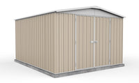 Thumbnail for Absco 3.00mW x 3.66mD x 2.06mH Regent Double Door Garden Shed - Classic Cream