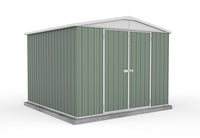 Thumbnail for Absco 3.00mW x 2.92mD x 2.30mH Double Door Highlander Garden Shed - Pale Eucalypt