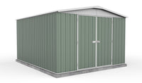 Thumbnail for Absco 3.00mW x 3.66mD x 2.06mH Regent Double Door Garden Shed - Pale Eucalypt