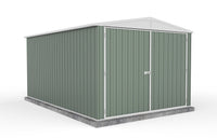 Thumbnail for Absco 3.00mW x 4.48mD x 2.30mH Double Door Highlander Garden Shed - Pale Eucalypt