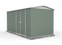 Thumbnail for Absco 4.48mW x 2.26mD x 2.30mH Double Door Highlander Garden Shed - Pale Eucalypt