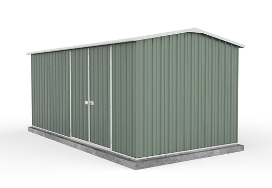 Absco 4.48mW x 2.26mD x 2.00mH Double Door Workshop Shed - Pale Eucalypt