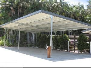 Carport Skillion Roof  6mW x 6m deep x 2.5mH - Shed City