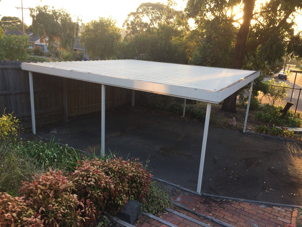 Carport Skillion Roof  6mW x 6m deep x 2.5mH - Shed City